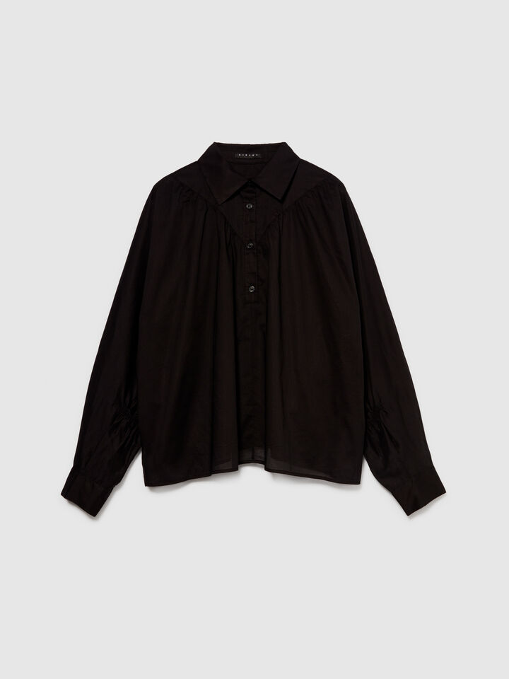 Oversized blouse - women's blouses - Black | Sisley image number 6